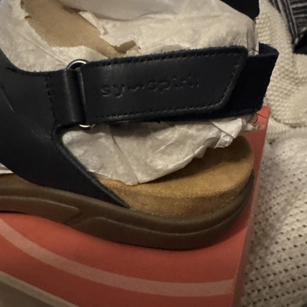 Easy Spirit Women's Mar Woven Leather Slingback Sandals Dark Blue Size 5.5 M NIB - Picture 6 of 9